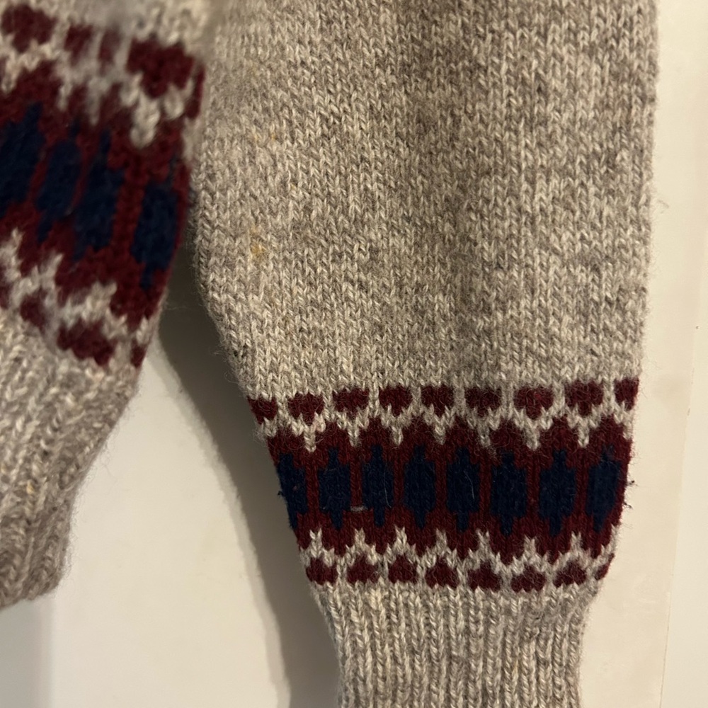 Men's Gray Patterned Sweater - image 4